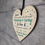 PERSONALISED Wooden Heart Birthday Gift For SON Novelty Birthday