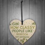 Funny Gin Gift Novelty Gin Sign Wooden Heart Funny Bar Sign