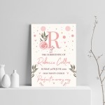 Baby Girl Christening Gift Personalised Print Keepsake Gift