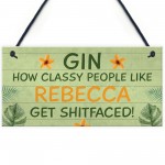 Personalised Gin Bar Sign Funny Gin Gift Bar Sign Alcohol Gift