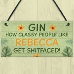 Personalised Gin Bar Sign Funny Gin Gift Bar Sign Alcohol Gift