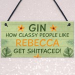 Personalised Gin Bar Sign Funny Gin Gift Bar Sign Alcohol Gift