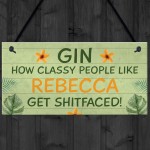 Personalised Gin Bar Sign Funny Gin Gift Bar Sign Alcohol Gift