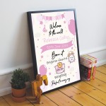 Newborn Baby Gift Baby Girl Christening Gift Baby Nursery Print