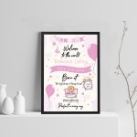 Newborn Baby Gift Baby Girl Christening Gift Baby Nursery Print