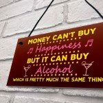 Funny Neon Effect Bar Sign Hanging Pub Sign Garden Plaque