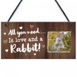 Personalised Rabbit Sign For Hutch Hanging Garden Signs