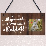 Personalised Rabbit Sign For Hutch Hanging Garden Signs