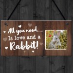 Personalised Rabbit Sign For Hutch Hanging Garden Signs