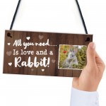 Personalised Rabbit Sign For Hutch Hanging Garden Signs