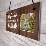 Personalised Rabbit Sign For Hutch Hanging Garden Signs