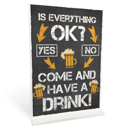 Everything Okay Novelty Bar Pub Drinking Sign Funny Alcohol Gift