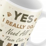 Really Do Need All These Cats Mug Home Funny Crazy Cat Lady Gift