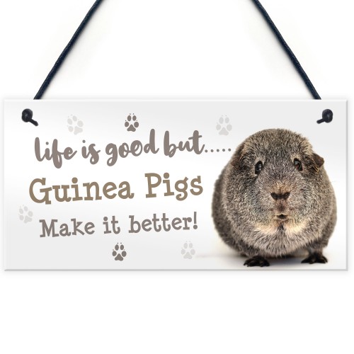 Guinea Pig Sign Handmade Gift Sign For Guinea Pig Owners