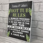 Personalised Hot Tub Plaques Hot Tub Rules Sign Novelty Outdoor 