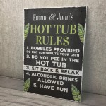 Personalised Hot Tub Plaques Hot Tub Rules Sign Novelty Outdoor 