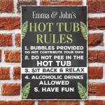 Personalised Hot Tub Plaques Hot Tub Rules Sign Novelty Outdoor 