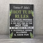 Personalised Hot Tub Plaques Hot Tub Rules Sign Novelty Outdoor 