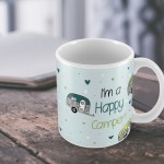 Happy Camper Caravan Mug Novelty Gift Mum Dad Nanny Grandad