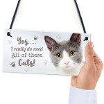 Really Do Need All These Cats Sign Funny Crazy Cat Lady Sign