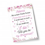 Personalised Will You Be My Bridesmaid Request Wedding Print