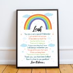 Personalised Rainbow Childminder Thank You Teacher Gift 