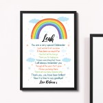 Personalised Rainbow Childminder Thank You Teacher Gift 