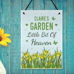 Personalised Garden Sign Little Bit Of Heaven Outdoor Sign