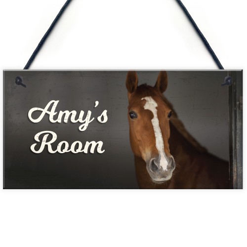 Personalised Horse Signs For Girls Bedroom Horse Lover Gift