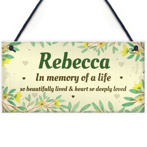 Personalised In Memory Plaque Gift For Garden Summer House