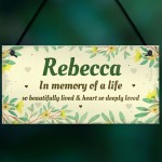 Personalised In Memory Plaque Gift For Garden Summer House