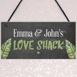 Garden Summer House Sign New Home Personalised Couple Sign