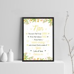 Nan Gift Personalised Print Framed Birthday Xmas Gift For Nan 