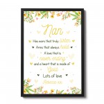 Nan Gift Personalised Print Framed Birthday Xmas Gift For Nan 