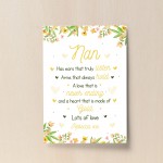 Nan Gift Personalised Print Birthday Xmas Nan Gift From Child