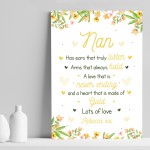 Nan Gift Personalised Print Birthday Xmas Nan Gift From Child