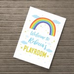 Kids Play Room Sign Personalised Wall Print Nursery Decor Art