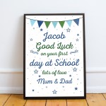 Personalised Nursery Gift Good Luck First Day at School Gift