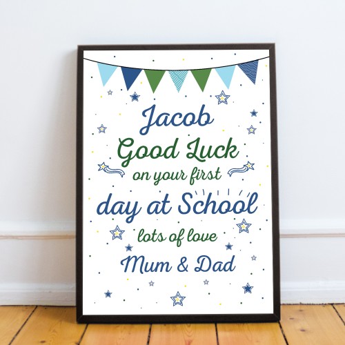 Personalised Nursery Gift Good Luck First Day at School Gift