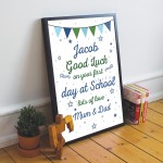 Personalised Nursery Gift Good Luck First Day at School Gift