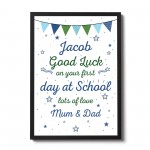 Personalised Nursery Gift Good Luck First Day at School Gift