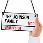 Personalised London Street Sign Hanging Wall Door Bedroom Plaque