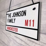 Personalised London Street Sign Hanging Wall Door Bedroom Plaque