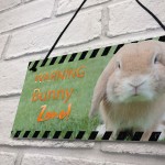 Funny Bunny Zone Rabbit Lover Gift Ideas Door Hutch Rabbit Sign