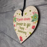 Funny 20th Wedding Anniversary Gift Wooden Heart Husband Wife 