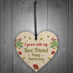 5th Wedding Anniversary Gift For Husband Wife Wooden Heart Gifts