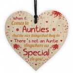 Special Auntie Gift Wood Heart Christmas Birthday Gift For Aunt