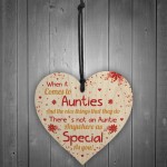 Special Auntie Gift Wood Heart Christmas Birthday Gift For Aunt