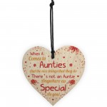 Special Auntie Gift Wood Heart Christmas Birthday Gift For Aunt