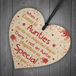 Special Auntie Gift Wood Heart Christmas Birthday Gift For Aunt